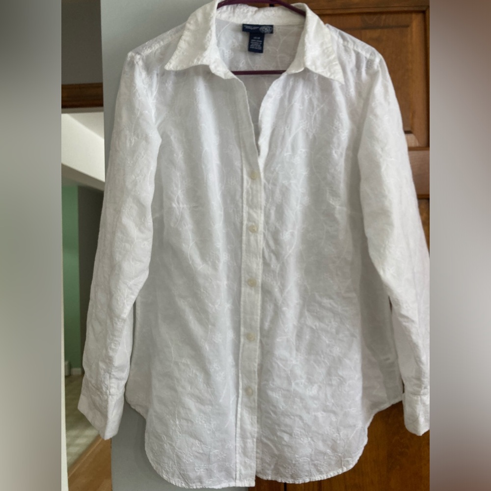 Venezia Jeans White Embroidered Blouse XL